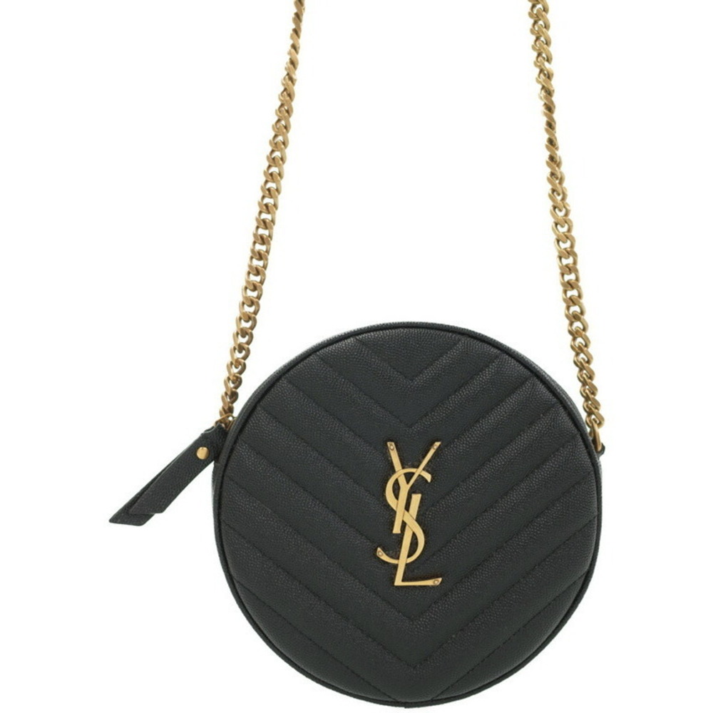 SAINT LAURENT Paris Saint Paris Vinyl Chain Shoulder Bag